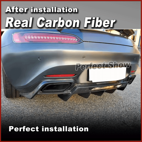 Difusor carbono difusor trasero faldón trasero labio para Benz AMG GT GTR GTS 2015-2018 - Imagen 4 de 10