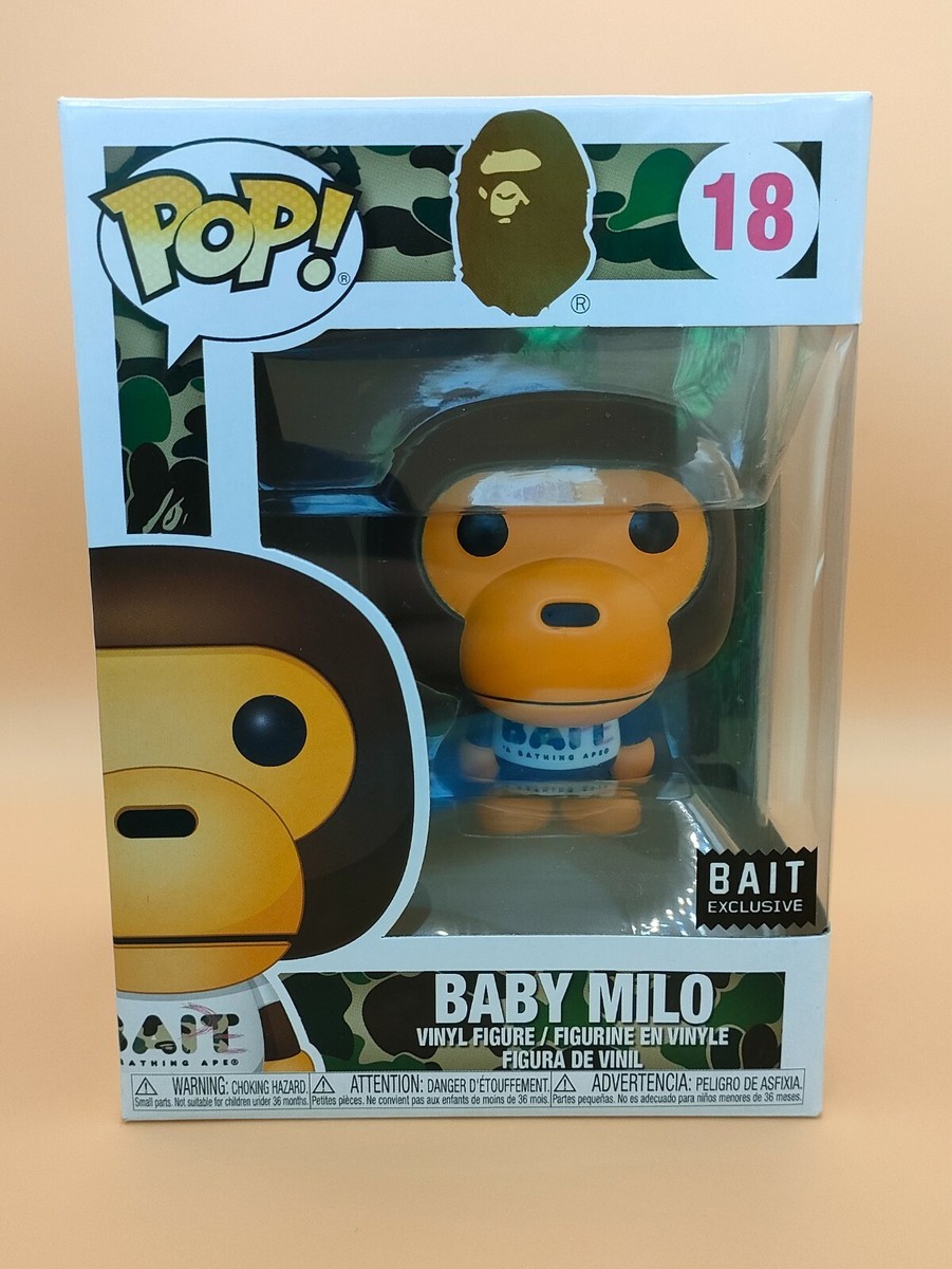 A Bathing APE Baby Milo × Bait × Funko Pop Vinyl Figure #18 Rare 