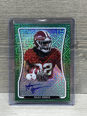 2021 Leaf Metal Draft Flashback Portraits Crystal Green #BAPNH1 Najee Harris 3/4