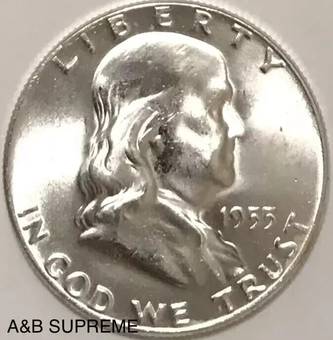 1950 D 50C Franklin Mezzo Dollaro Moneta (Scelta UNC) 90% Argento Uncertified EUR 88,90 - IT - Foto 10