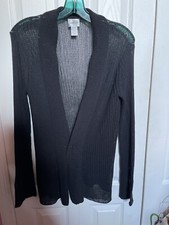 Chicos Size O Rayon Acrylic Blazer Open Front Sweather