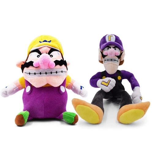 Set of 2 Super Mario All Star Waluigi & Wario Stuffed Plush Gift USA shipping