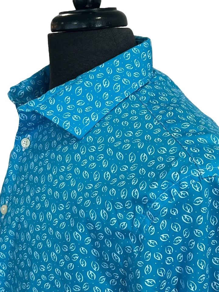 Lote de 2 Camisas de Vestir Egara Para Hombre Geométricas L/S Calce Moderno Elastizadas Talla L Foto 4 de 4