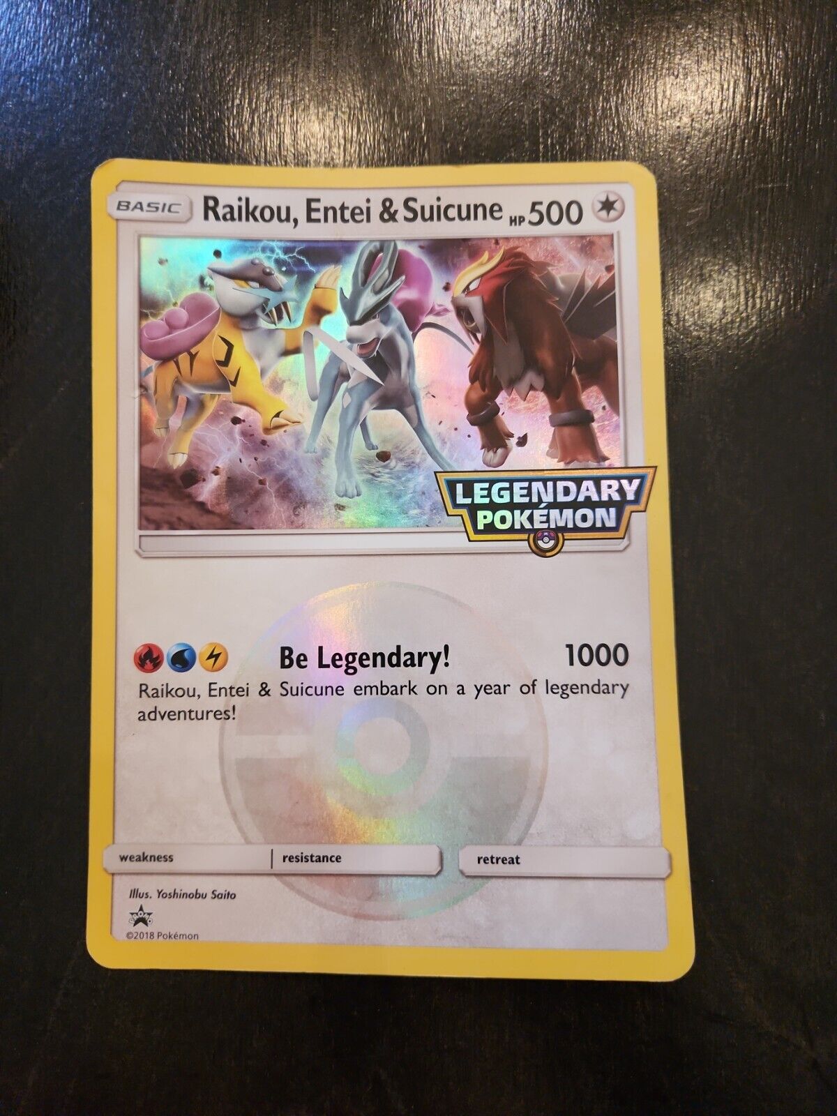 POKEMON JUMBO RAIKOU ENTEI SUICUNE OVERSIZED PROMO CARD