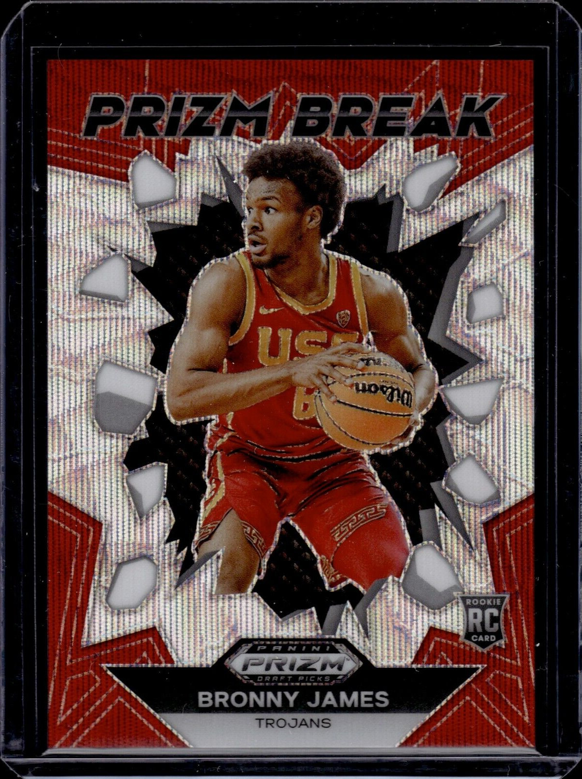 2024-25 Panini Prizm Draft Picks Prizm Break Prizms Wave Bronny James Jr. 16/99