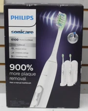 2 Pack Philips Sonicare 6100 Protective Clean Electric Toothbrush - White  NEW