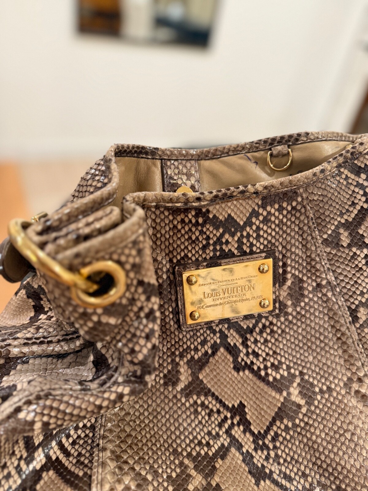 AUTHENTIC Louis Vuitton Python Galliera Smeralda … - image 9