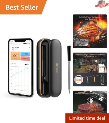 Sleek Wireless Meat Thermometer with Dual Sensors - Ultimate Grilling Tool