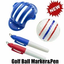 2 Pen Golf Ball Marker Golf Ball Triple Track 3  Line Marker Golf Mark Stencil