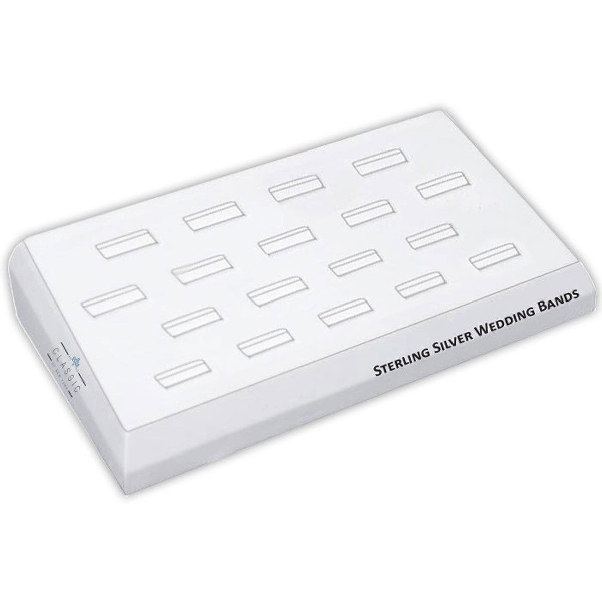 Классический дисплей для кольца из белого кожзаменителя 18 слотов DSP-046 8790₽