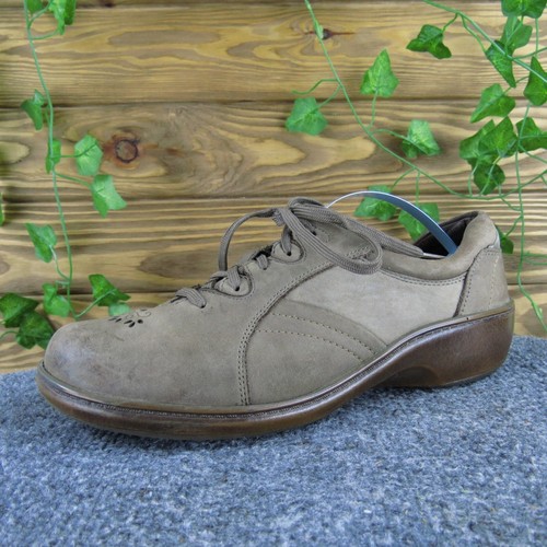 Avon VTG Leather Comfort Shoes Casual Walking Floral Lace Up Womens 7.5 2E