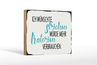 Holzschild Spruch 18X12 Cm Ich WüNsche Stricken WüRde Holz Deko Schild