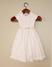 Vtg Laura Ashley Dress 80's Girl's Size 6 Cottagecore Roses Pink Flowers