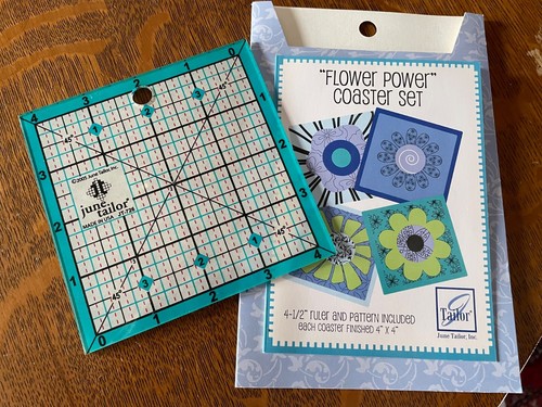 Quilting tools-Omnigrid 360 cutting mat,acrylic rulers,coaster patterns - Picture 8 of 12