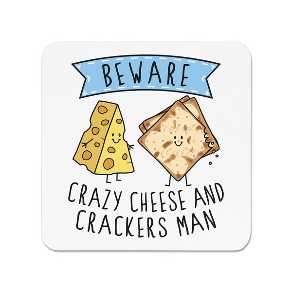 Beware VerrüCkte KäSe Und Knacker Mann KüHlschrankmagnet Lustig Witz Essen Lover-image