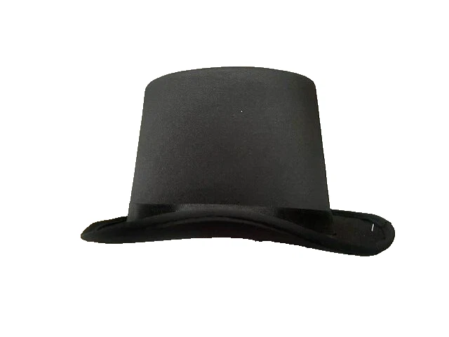 New Adult Party Costume Black Top Hat Party Magician Hat Wedding Fedora Black - image 3 of 3
