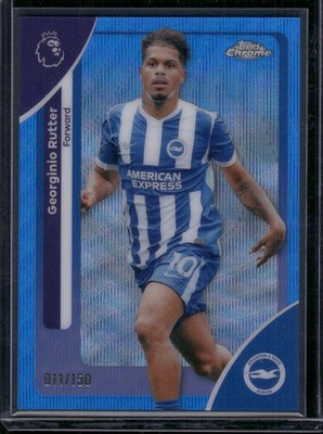 2025-26 Topps Chrome Premier League Georginio Rutter Blue Wave Refractor #/150