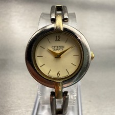 Citizen Watch Women 20mm Champagne Dial Two Tone Round 5920-S99175 New Battery