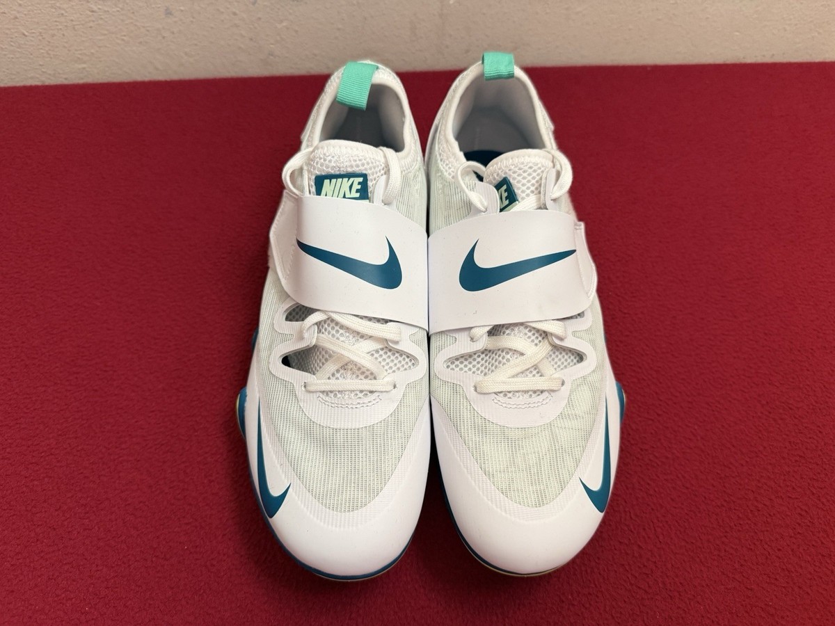 Nike Pole Vault Elite Jumping Track Spikes White Green 