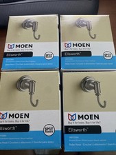  LOT OF 4 Moen Ellsworth Robe Hook in Brushed Nickel DN9103BN New In Box