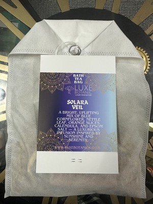Luxe Botanic Bath Teebeutel 200g Bio Kräuterblüten Einweichen Handarbeit Badebombe