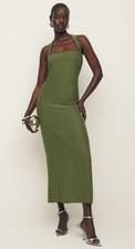 REFORMATION ALLI SILK dress size 6 In Leaf Green NWT