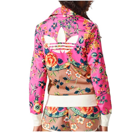 Adidas x FARM Rio Jardineto Firebird Track Jacket S small pink floral Trefoil - Picture 5 of 11