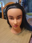 Cosmetology Training Styling Female Mannequin Head 18" Dark Brown Hair Makeup — photo 8