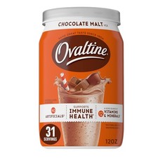 Nestle Ovaltine Chocolate Malt, 12-Ounce Tubs Pack of 6