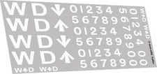 Railtec 4MM-4155 War Department WD Logos White Steam Locos (Suit 8F) OO gauge