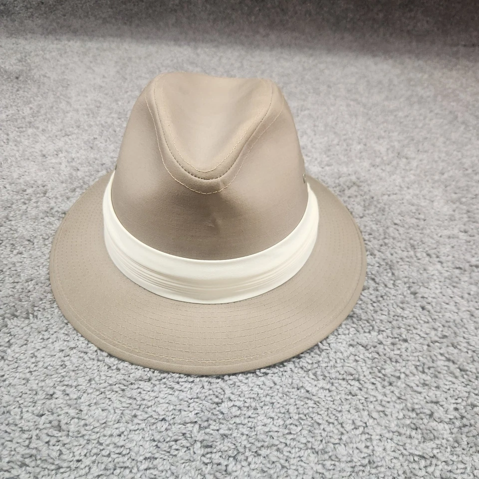 De Colección Sombrero Stetson Fedora XL Beige Blanco Banda Estilo Vintage EE. UU. Dapper Gatsby Años 90 Foto 2 de 4