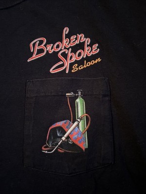 Vintage Broken Spoke Saloon Shirt Men's XL Pinup Mechanic Welder