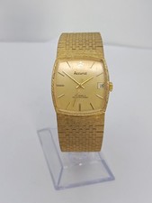 Accurist Gold Bark Beautful Gold Bark 18K Gold Filled Gentleman's 1970s Watch