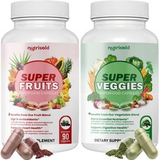 Fruits  Veggies Supplement 180 Capsules 30 Superfoods Energy Immune Digestion