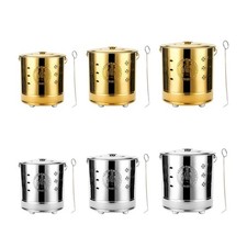 Brenntonne mit Deckel und Belüftungslöchern, Brenneimer für Gartenabfälle,