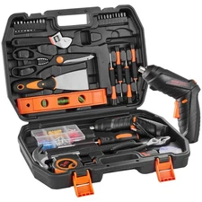 Handy Home Tool Kit 96Pcs Cordless Screwdriver with Carry Case