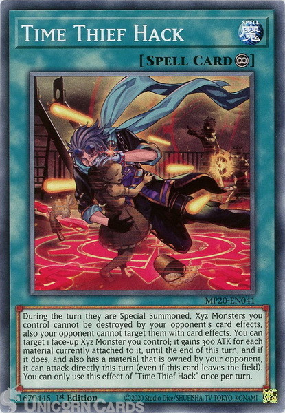 MP20-EN041 Time Thief Hack Common 1st Edition Mint Yu-Gi-Oh! Card
