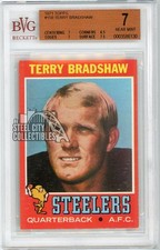 Terry Bradshaw 1971 Topps Football Rookie Card #156 BVG 7