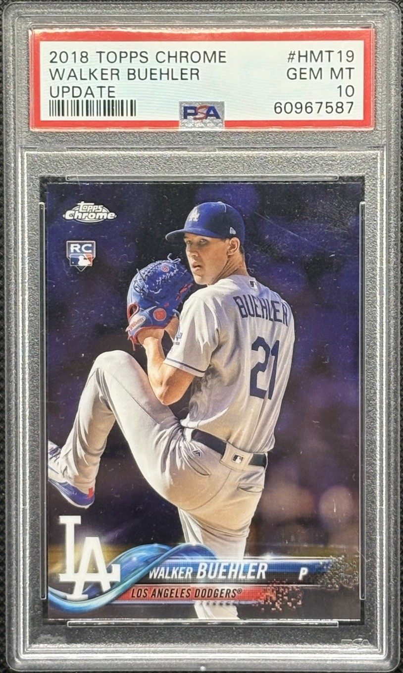 Walker Buehler 2018 Topps Chrome Update PSA 10 Rookie RC Dodgers Gem Mint
