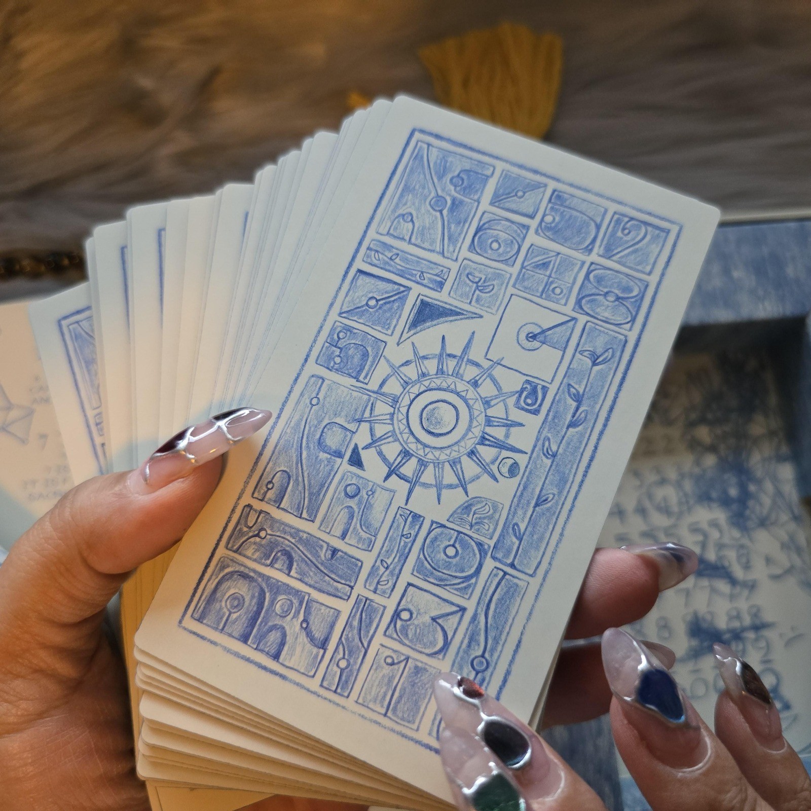 The Cerulean Sequence Tarot James R. Eads 60 Card Tarot Deck & Guidebook USED