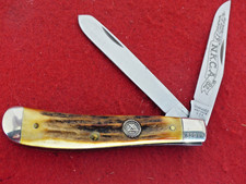 Schrade USA 1982 NKCA STAG mint Trapper Knife