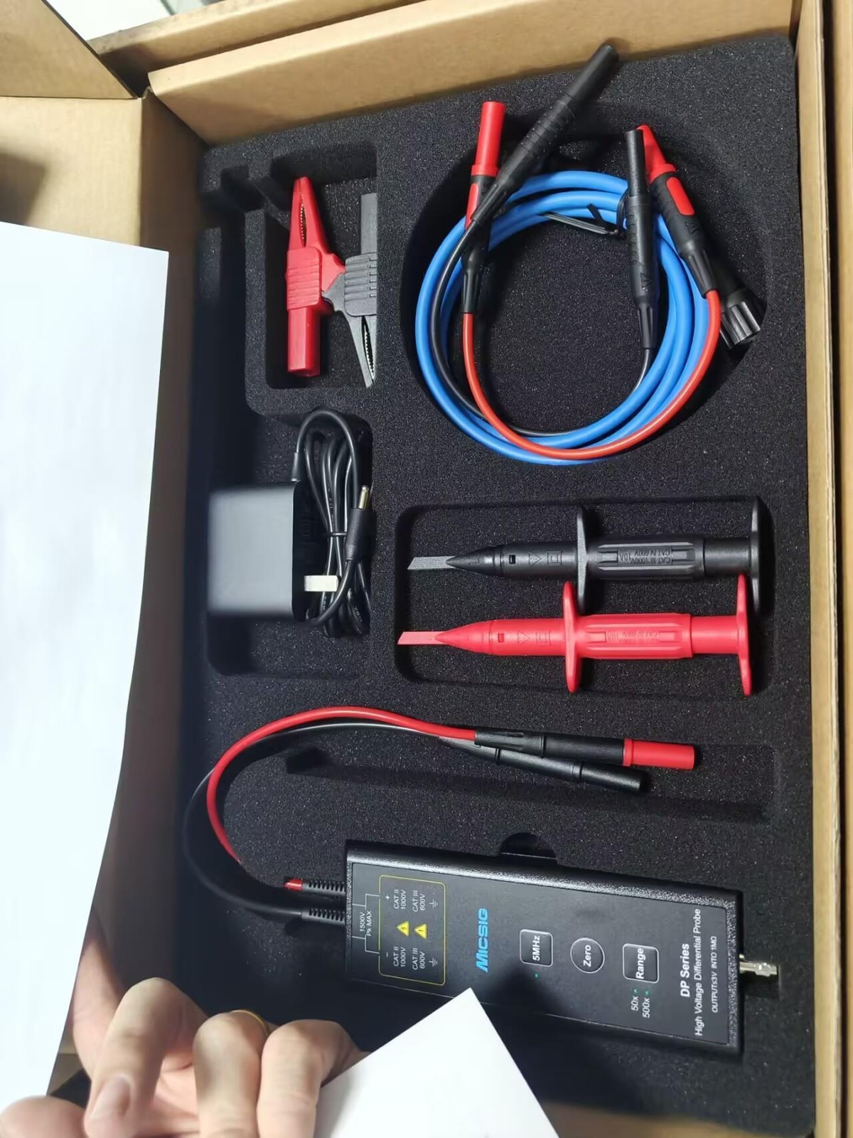 1Set New Micsig DP1500 Differential Probe w/ 100MHz & 1500V Oscilloscope High