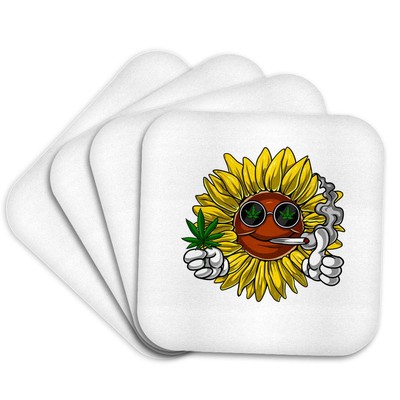 3dRose, Cool Smoking Sunflower, Coaster