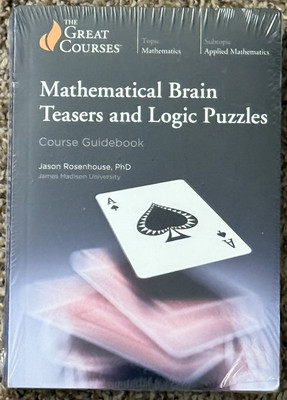 Great Courses Mathematical Brain Teasers and Logic Puzzles 2 DVD Set & Guidebook