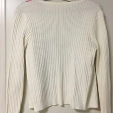 Ivory Ribbed Knit Cardigan