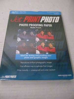 Jet Print Photo Proofing Paper 100 Sheets 8.5'' x 11'', Matte Finish