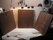 3 Boards WALNUT LUMBER Dark  WOOD AIR DRIED. 8Y 15 1/4  Wide. 17 1/4   Long.