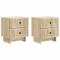 Nachttisch 2Er Set Sonoma-Eiche Holzwerkstoff 43 X 34,5 X 47,5 Cm