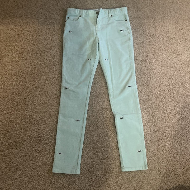 Vineyard vines teal corduroy with whales pants youth size 14