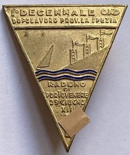 Distintivo OND La Spezia Decennale Raduno Portovenere 1935 Ventennio